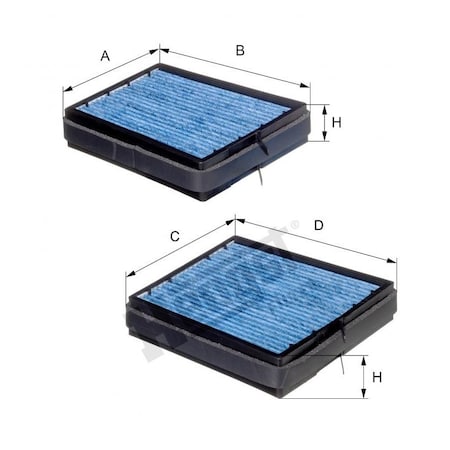 Hengst Bluecare Cabin Filter, E970Lb01-2 E970LB01-2